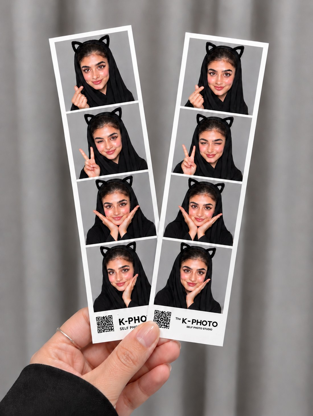 Printed K-Photo strip with QR code